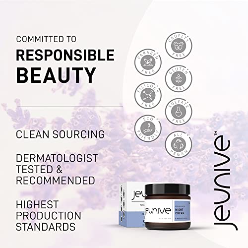 Regenerative Triple Power Nourishing PM Night Cream - Soothing with Anti-Aging Lavender, Peony and Vitamins to Energize Tired Skin | 2 oz (57g)