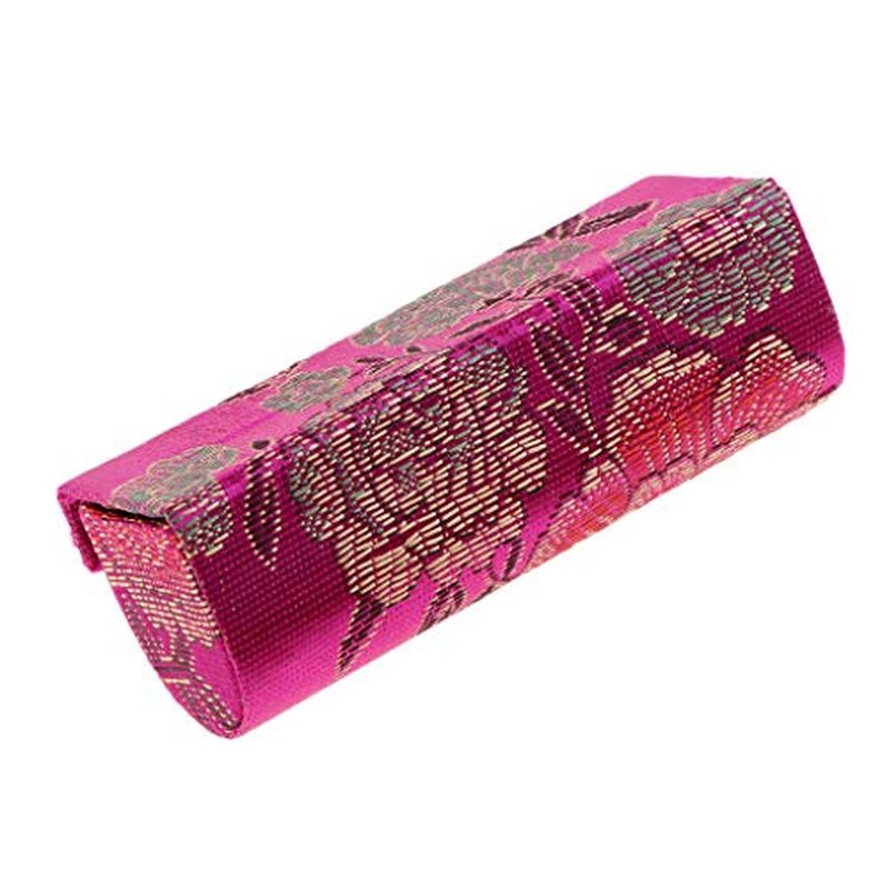 5pcs Lipstick Case Lipstick Holder Flower Design Makeup Jewelry Holder Box Lip with Mirror - Random Color