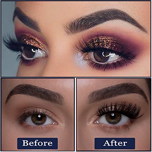 7C SevenCrown Magnetic Eyelashes & Eyeliner Kit - Black Full Volume, 10 Pairs