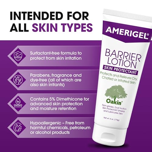 Amerigel Barrier Lotion 6 oz Skin Protectant for Chafed, Cracked Skin — Pack of 1