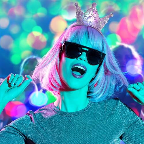 Kids LED Light Up Crown Headbands - Sequin Tiaras for Parties, Variation 24