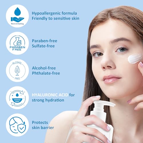 Skincare Set Gift for Women Wife, Large Skin Care Set, Paraben Free, Hyaluronic Acid Facial Kits for Esthetician Supplies Beauty Salon Family(17.6 Fl oz Makeup Remover, Cleanser, Toner, Serum, Lotion)