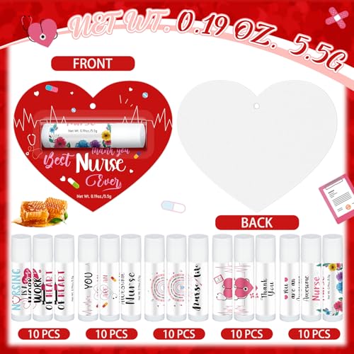 60 Pack Nurses Appreciation Gifts Bulk Nurses Week Lip Balms Hospital Staff Team Thank You Gifts Winter New Year Appreciation Party Favors for Coworkers Midwife Women Volunteer Presents