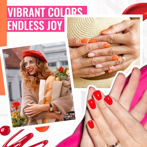Phoenixy Gel Nail Polish Kit with UV Light - Amber Glow, 55 Colors & Manicure Tools