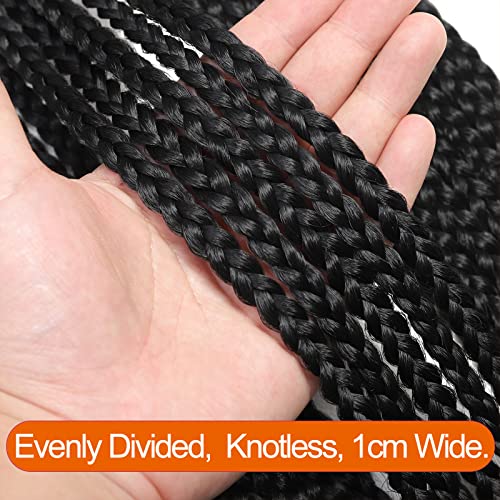 36 Inch Box Braid Crochet Hair Extensions - 6 Packs, 144 Strands, Knotless Pre Looped for Black Women - Variation of THIS listing
