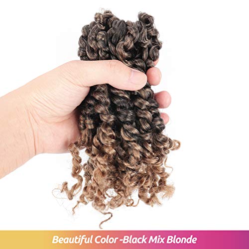 ToyoTress Tiana Passion Twist Hair Pre-Twisted Crochet Braids 6 Inch - T27, 8 Pcs