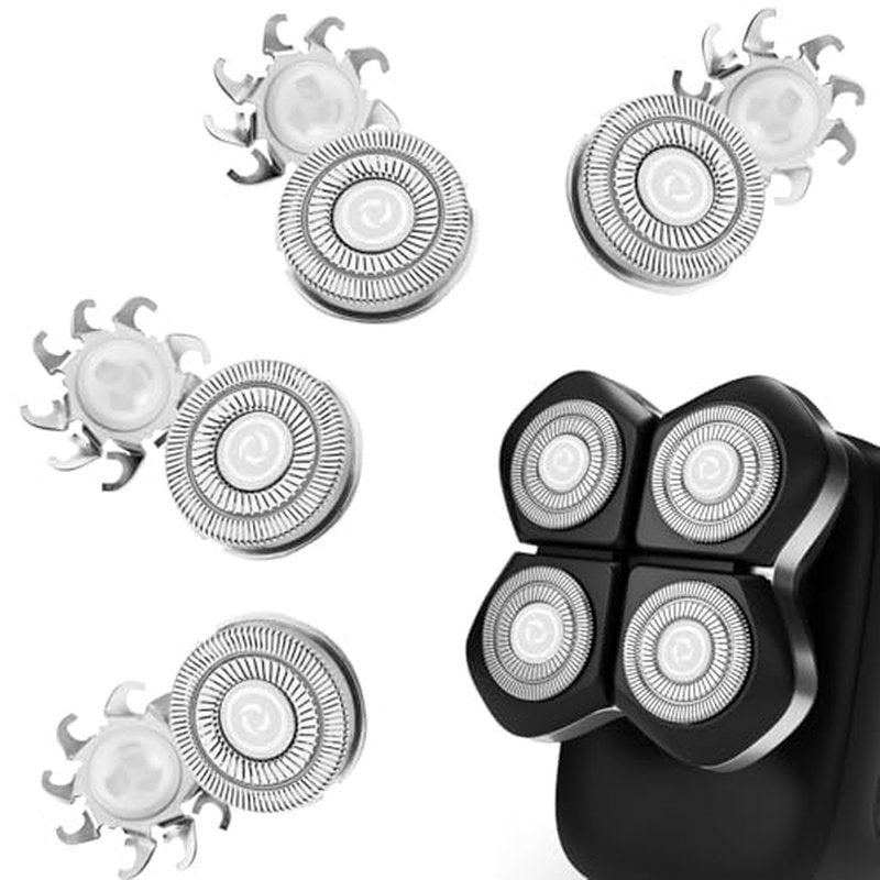 4 PCS Pro Head Shaver Double Ring Blade Compatible with Freebird FlexSeries Pro Electric Head Shaver (4 PCS)