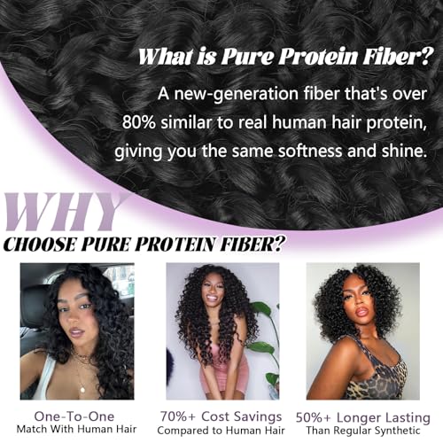 8 Packs Prelooped Boho Gogo Curl Crochet Hair(14 Inch,1B#)