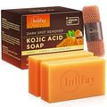 Inlifay Turmeric Kojic Acid Soap: Dark Spot Soap for Face Body - Home Travel Use Skin Cleansing for Women (200g)