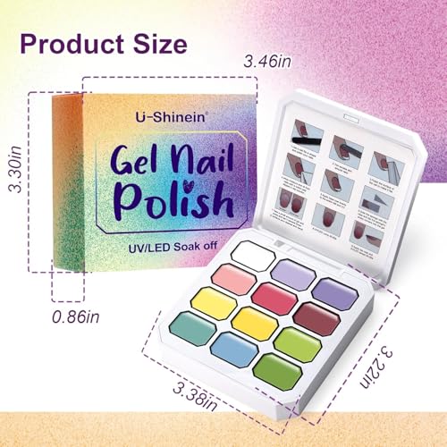 Gradient Nail Gel Palette Set with 24 Colors - Solar Flare & Mojito Sunrise Variation