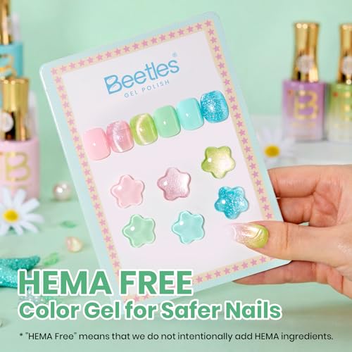 Beetles Dream Bloom Pastel Gel Polish Set, 15ml, B - Pink Blue Green | HEMA-Free