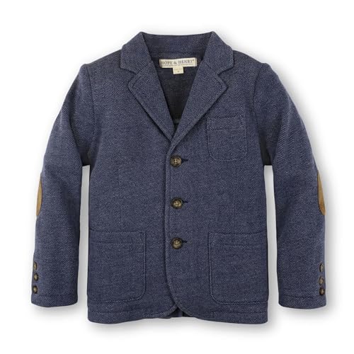 Hope & Henry Men's Fleece Blazer with Elbow Patches