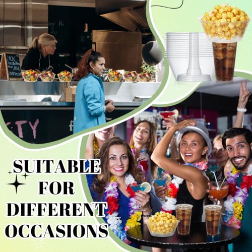 100 Sets Snack and Drink Cups with Snack Bowls, Straws & Forks – Disposable Party Set - Variation of THIS listing