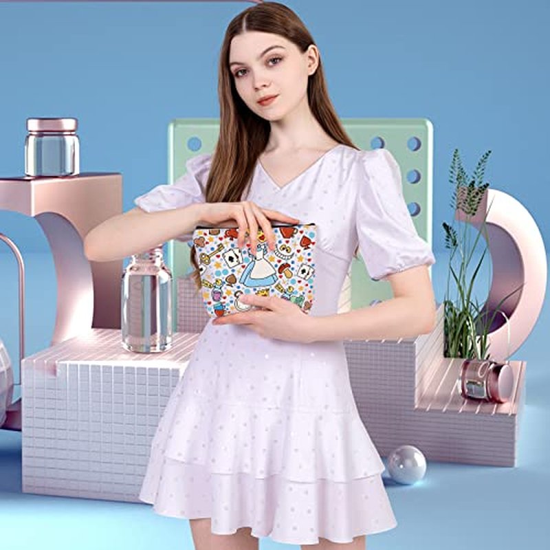 MEIKIUP Fairy Tale Makeup Bag Fairy Tale Fans Gift Magical Cosmetic Makeup Bag Magical Garden Lover Gift (Fairy bag)