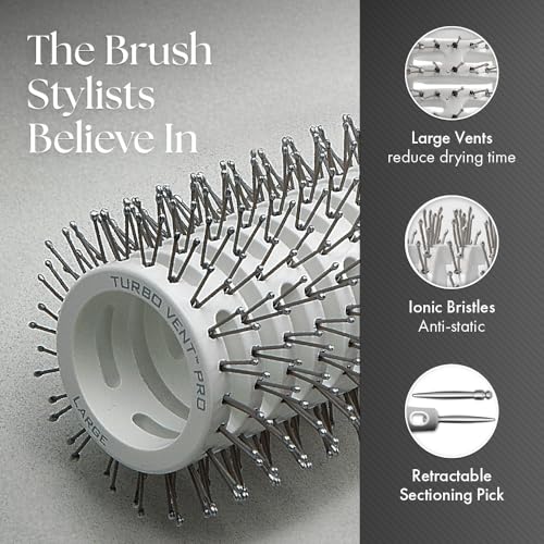 Olivia Garden Ceramic Ion Turbo Vent Pro Hair Brush 2 Inch Small