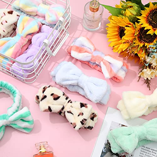 Cute Pattern Spa Headbands 48 Pcs Soft Plush Hair Bands for Women Girls