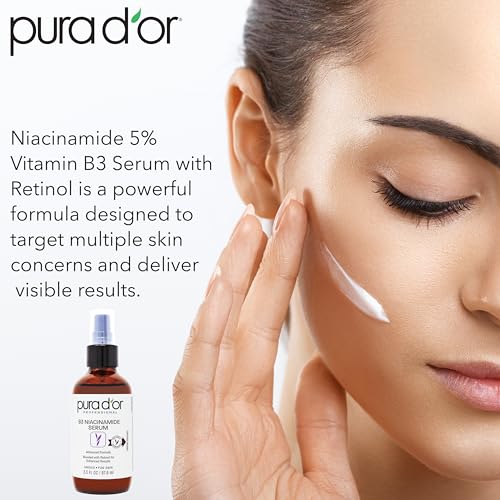 Niacinamide Retinol Face Serum 3.3oz Pack of 2 - Even Skin Tone & Fine Lines