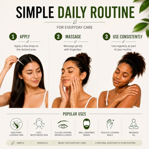 Pure Castor Oil for Hair & Skin - 16oz Cold Pressed Moisturizer & Growth Oil