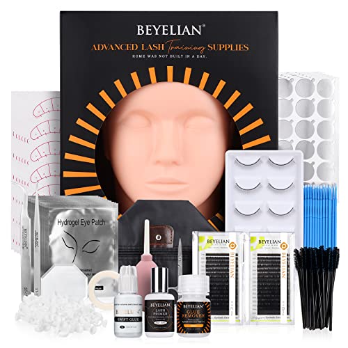 Eyelash Extension Kit with Mannequin Head - Practice & Professional Use MTTZY