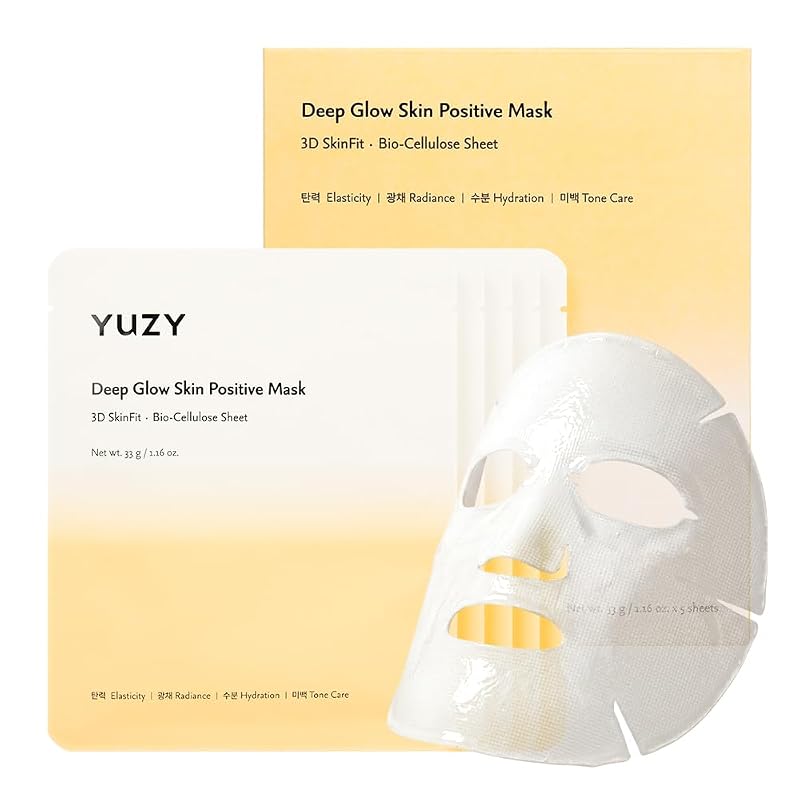 Deep Glow Sheet Mask with Yuzy Peptide & Yuzu Extract - 33g x5