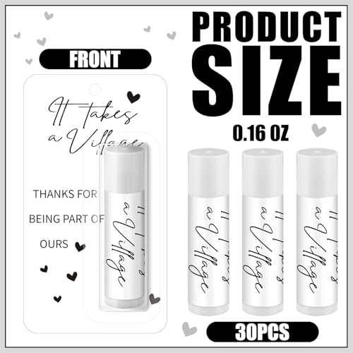It Takes A Village Lip Balm Set - White, 30 Pack Employee Appreciation Gifts