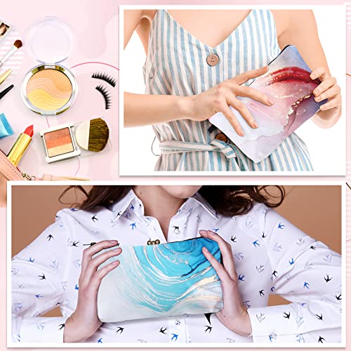 Sanwuta Marble Style Waterproof Makeup Bags Set of 12 Large Cosmetic Pouches
