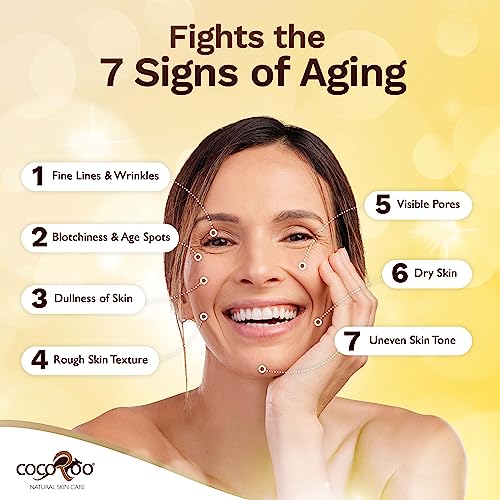 7-in-1 Anti-Aging Face Serum with Vitamin C, Jojoba Oil & Ceramides - Natural & Vegan