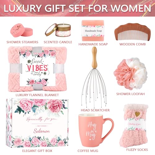 Solemon Care Package for Women - Gift Box for Women Mom Her Girlfriend Sister Best Friend Wife Grandma Thanksgiving Christmas Gift Baskets