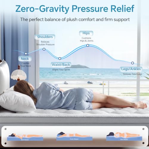 White Queen Mattress Topper 3 Inch Thick Viscoelastic Bamboo Bed Pad