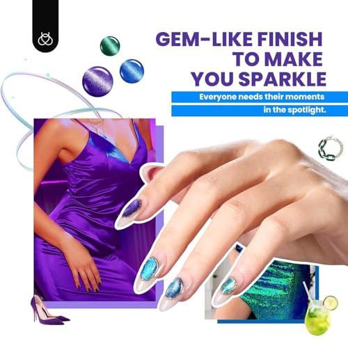 Beetles Galaxy Gemlight Fall Cat Eye Gel Nail Polish Set - 20 Colors & Magnet