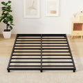 4 Inch Queen Size Low Profile Metal Bed Frame - Heavy Duty Steel Support, Noise-Free, Easy Assembly