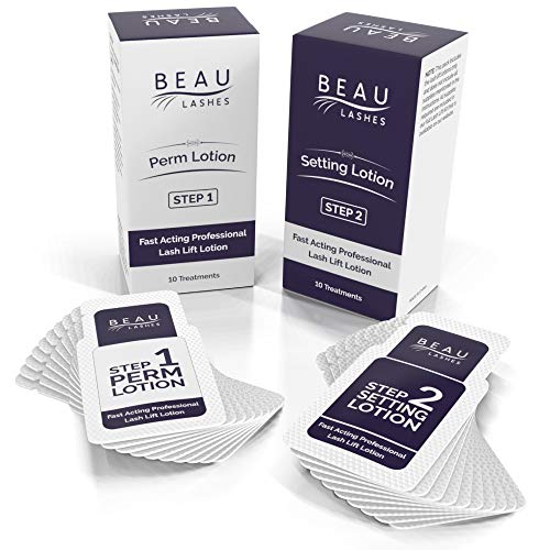 Beau Lashes Lash Lift Lotions - 10 Treatments (Variation: Lash Lift Lotions) for Professional Perming, Curling & Lifting