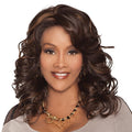 Deep Lace Front Wigs for Women - Curly Layered Style 18 Inches - Off Black 1B