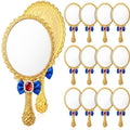 Princess Handheld Mirror Set - Gold Rose Bow, 12 Pcs Elegant Vanity Accessories