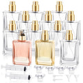 12 Pack 10oz Refillable Glass Perfume Spray Bottles with Droppers & Funnels