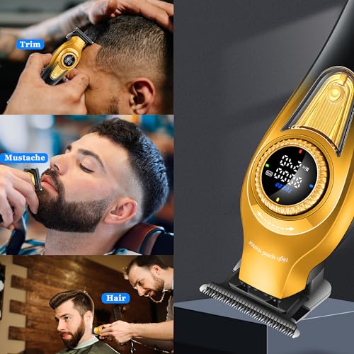 Cordless Hair Trimmer with T-Blade for Men - Professional Grooming Clipper