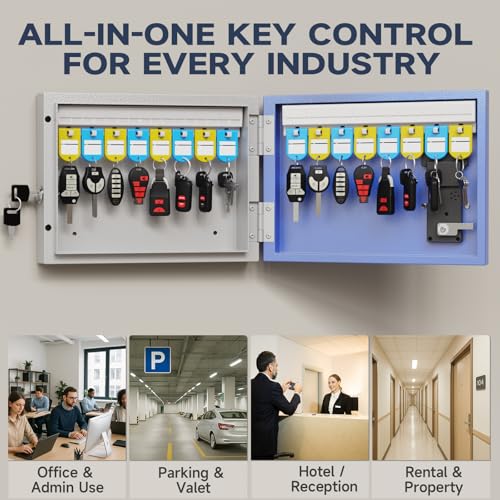 Smart Wall-Mount Key Lock Box with App Control, One-Time Code & Bluetooth