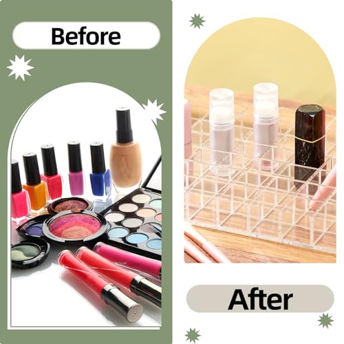 Mumufy 100 Slot Clear Acrylic Lipstick & Makeup Organizer Display