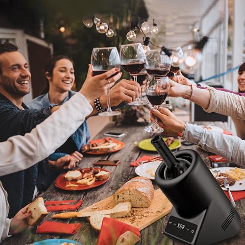 Electric Wine Chiller for Single Bottles - Keeps 750ml Wine & Champagne Cold Up to 24h