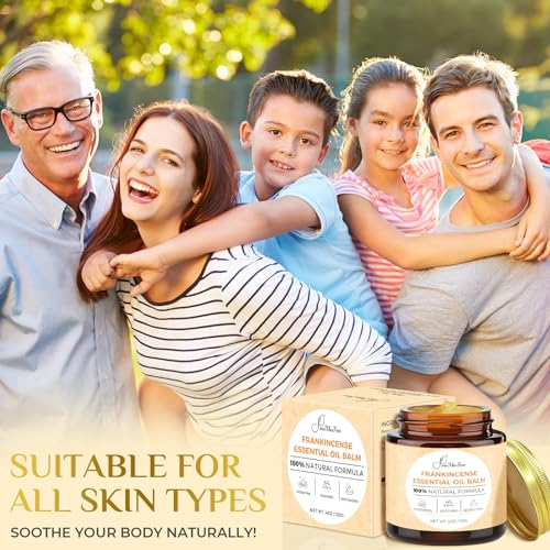 Frankincense Balm 4oz - Soothing Moisturizer with Myrrh & Natural Oils – Pack of 1