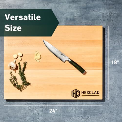 HexClad 24 x 18 Inch Extra Large Reversible Beechwood Cutting Board