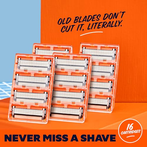 Dollar Shave Club 4 Blade Razor Refills - 16 Pack for Men