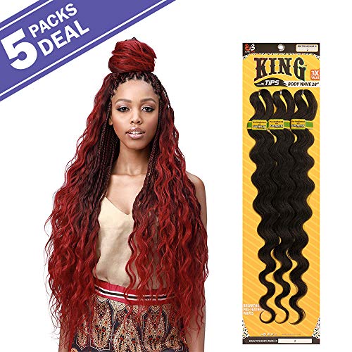 Bobbi BOSS 5-Pack Synthetic Braiding Hair 28" Body Wave Jet Black 1
