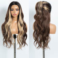 Long Wavy Lace Front Wig for Women - 30 Inch Natural Hairline Blonde Synthetic Hair