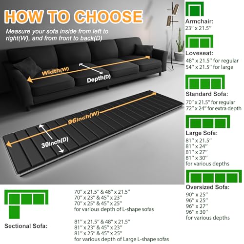 96x30 Inch Heavy Duty Couch Support Board for Sagging Sofas - Deep Oversized Support