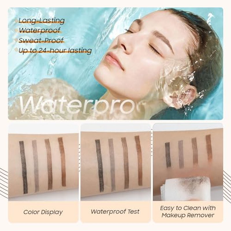 Microblading Eyebrow Pen - Eyebrow Pencils for Women, Long Lasting Waterproof Brow Pencil With Micro-Fork Tip Applicator and Stays on All Day£¬Gift for Women (2 PCS Dark Brown)