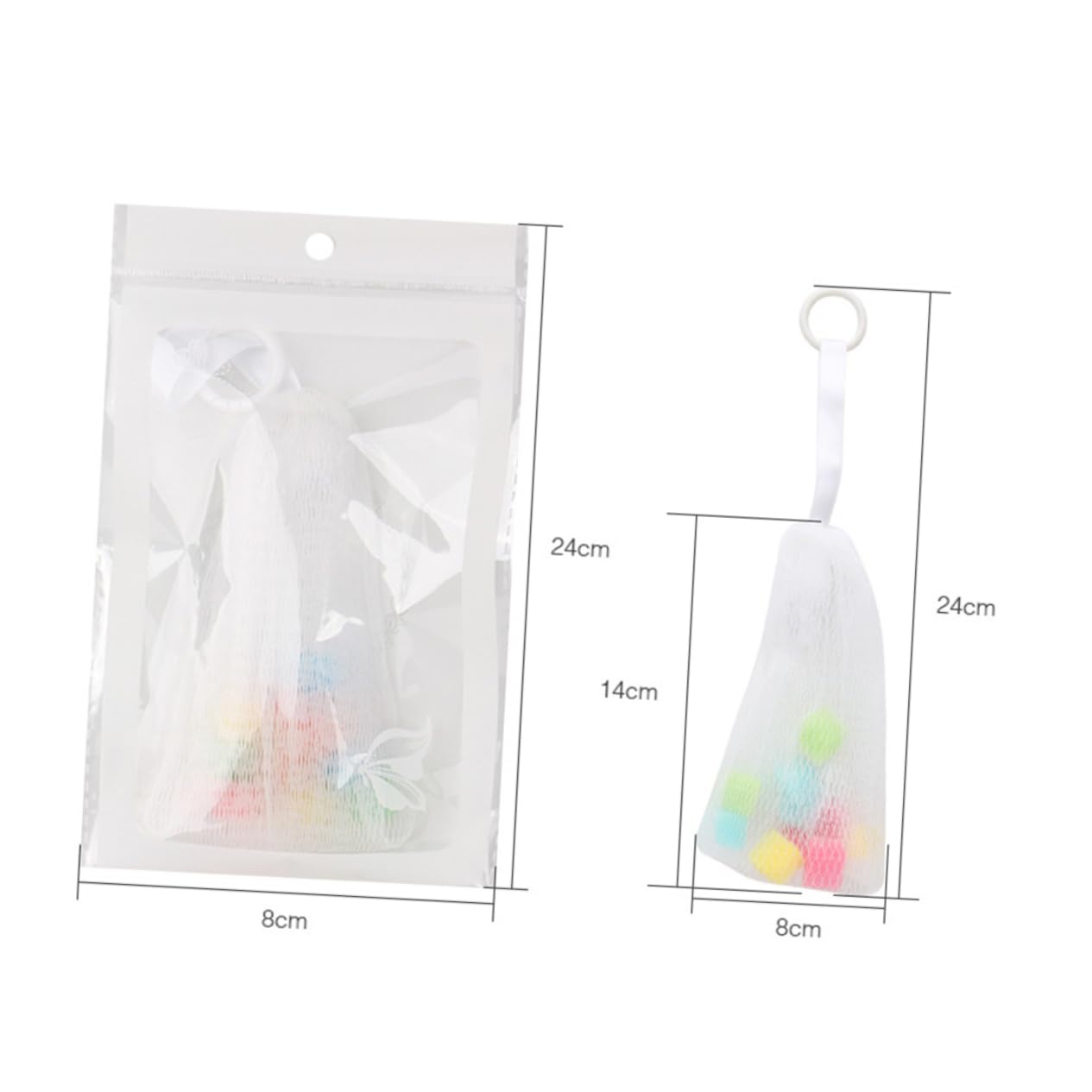 FOMIYES 5pcs Foaming Net Bags for Cleansing Convenient Hanging Mesh Sponge Pouches for Soap and Cosmetic Bubbles for Bathing and Skin Care