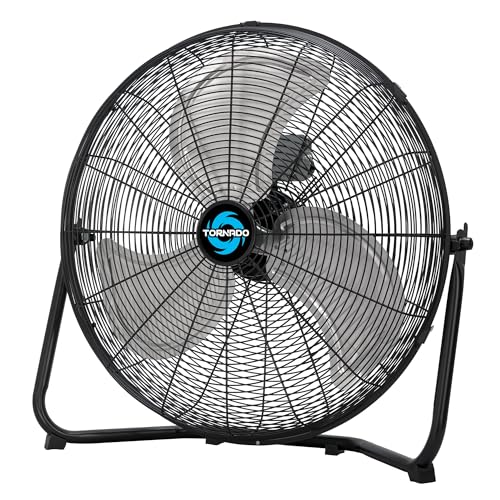 Tornado 20 Inch High Velocity Metal Floor Fan - New 3-Speed Industrial Cooling
