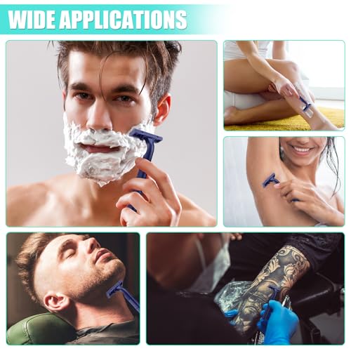 Disposable Razors Bulk Pack of 300 Twin Blade Safety Shavers for Men & Travel - Blue - Variation 1 Count