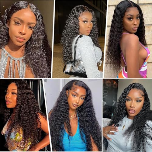Water Wave Human Hair Bundles 12 14 16 Inches Curly Wet Wavy Weave - Natural Tangle-Free Brazilian Hair - EMOL Variation of THIS listing